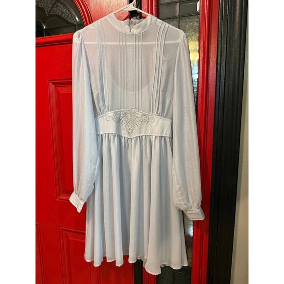 Hot Topic L Beetlejuice Astrid Deetz Cosplay Costume Mesh Long Sleeve Dress New - Picture 2 of 6